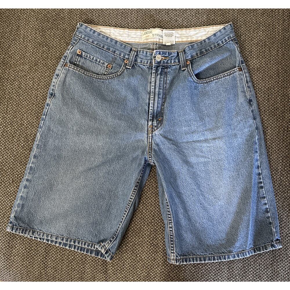 VTG Levis 569 Loose Straight Fit L Denim Jean Shorts Mens Sz 34